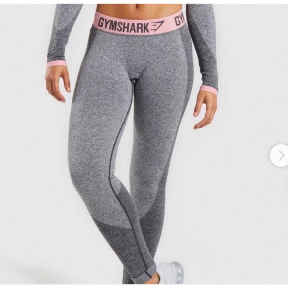 Gymshark Pants - Gymshark Flex Legging Gray and Pink Size Size XS